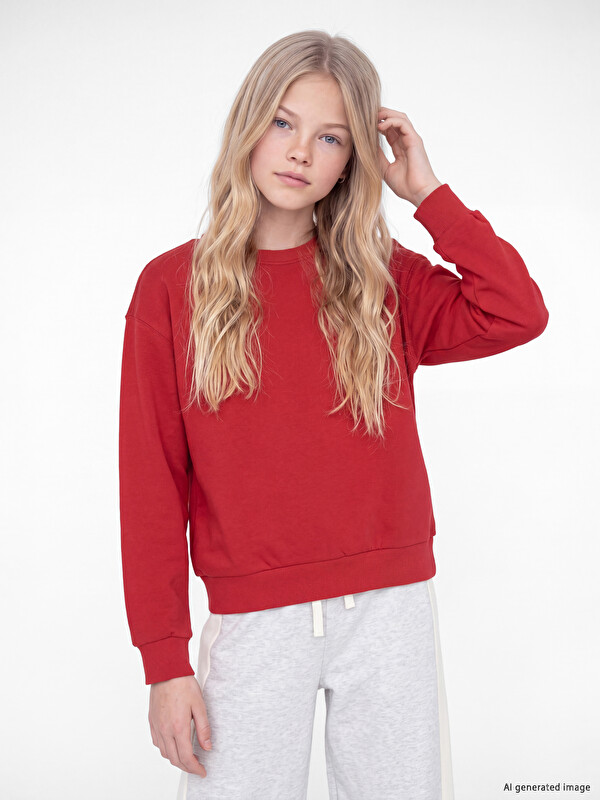 LCW Kids Crew Neck Printed Girls' 2 Pack Sweatshirt