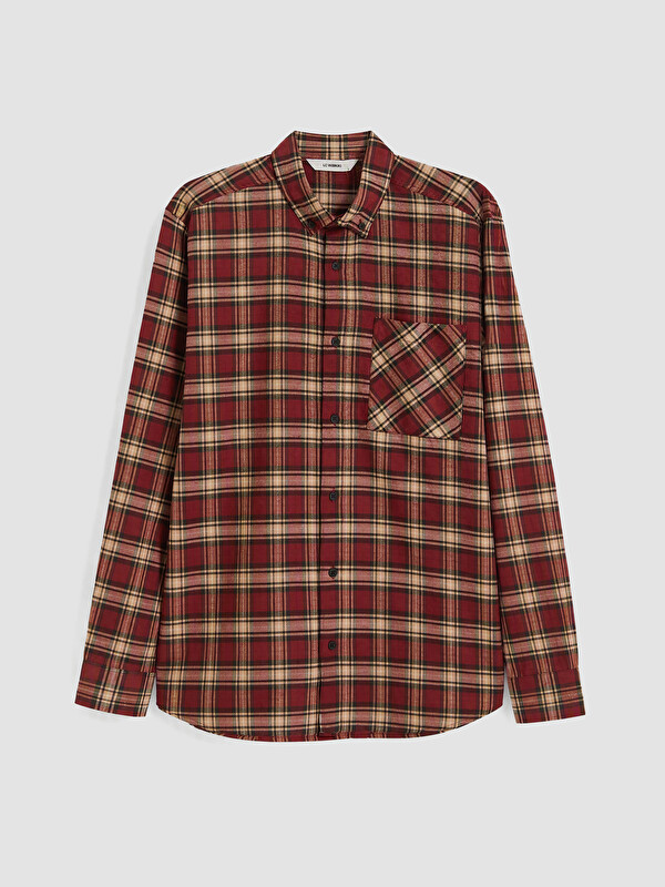 LCW ECO Regular Fit Ekose Erkek Gömlek Ceket