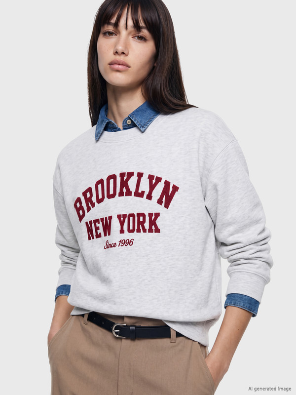 XSIDE Printed Oversize Women's Thick Sweatshirt