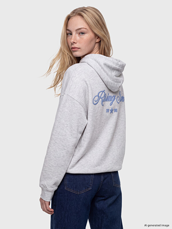 XSIDE Printed Oversize Women's Thick Hoodie