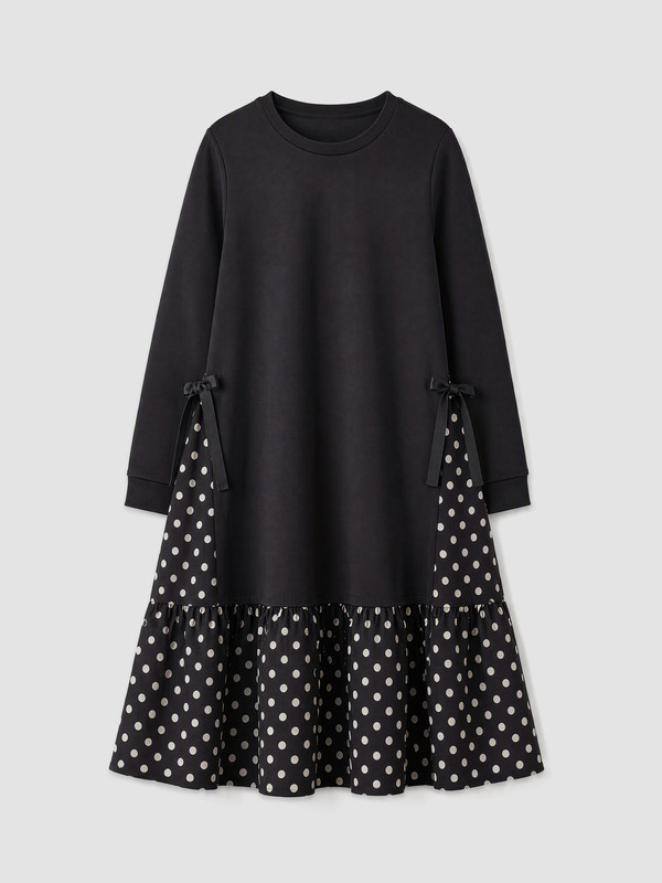 LCW Comfort فستان أسود امرأة