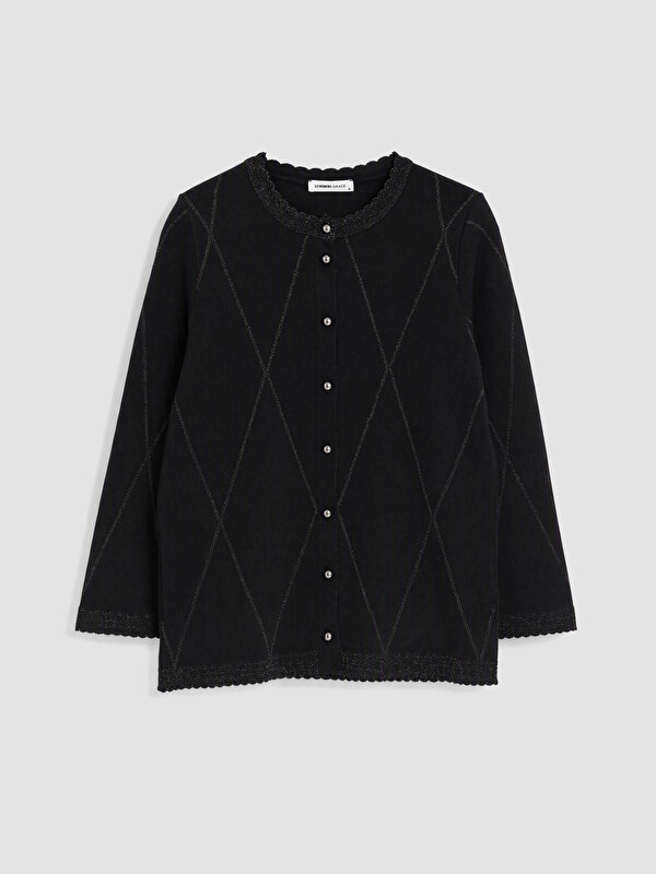LCW Grace Baklava Patterned Women's Knitwear Cardigan