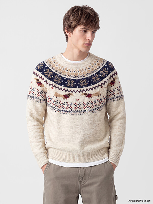 XSIDE Man Ecru Sweater
