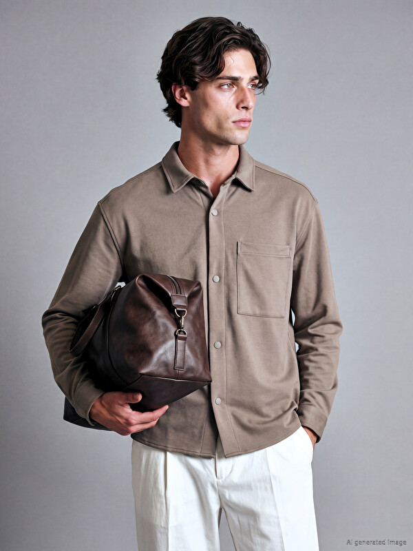 LCW Vision Regular Fit Single Pocket Men's Shirt Jacket