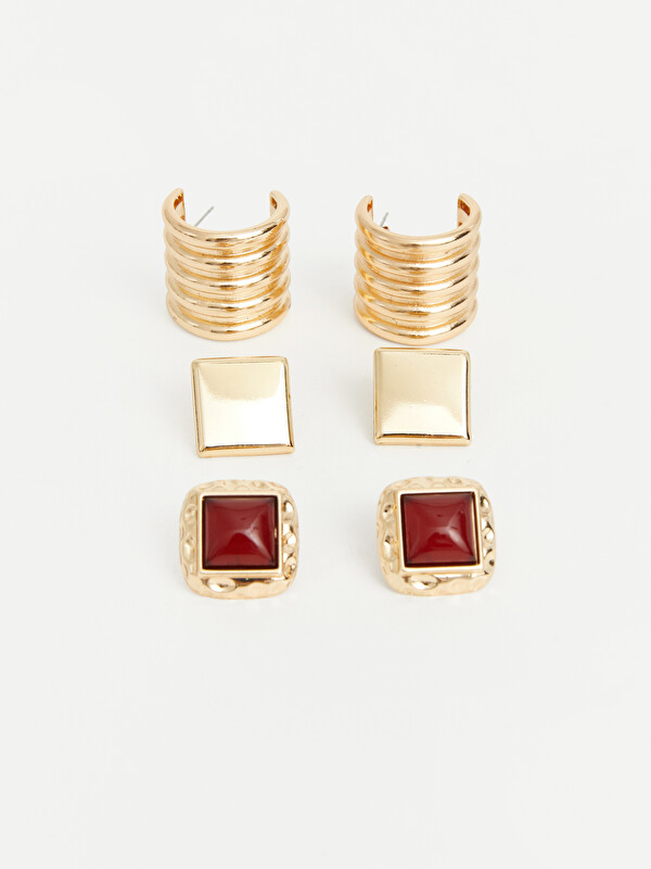 LCW JOY 3-pack Women Earrings Set