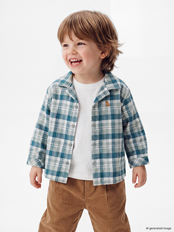 LCW baby Erkek Bebek Gabardin Gömlek