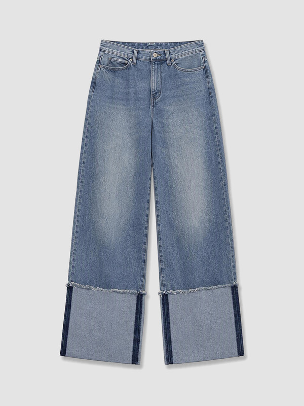 LCW Jeans Blugi Wideleg cu Mansete