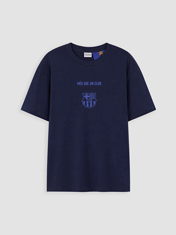 LCW Kids Crew Neck FC Barcelona Printed Boys' T-Shirt
