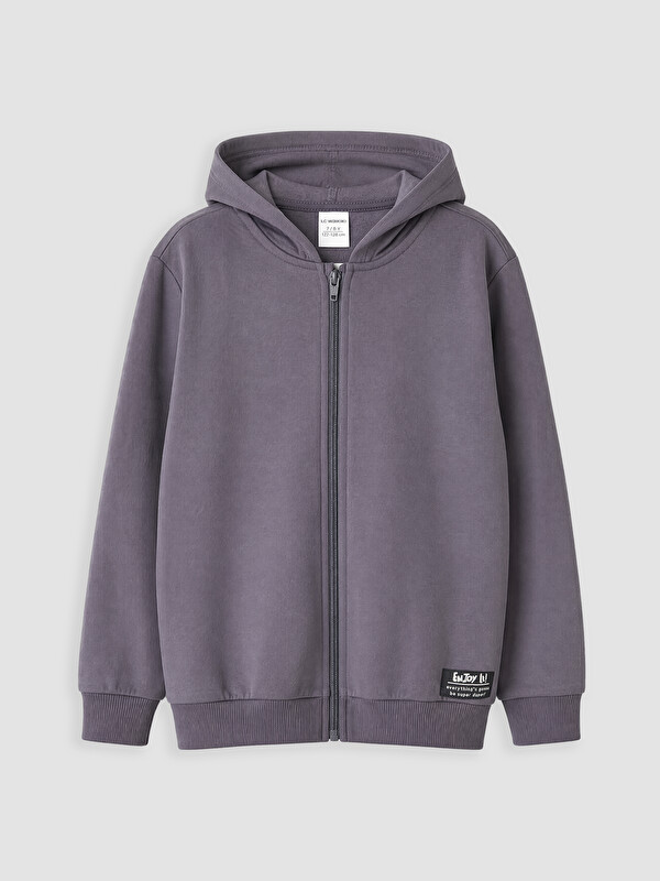 LC WAIKIKI Boy Anthracite Zip-Up Sweatshirt