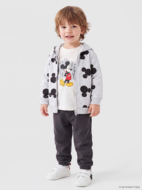 LCW baby Mickey Mouse Printed Baby Boys' 3-Piece Set