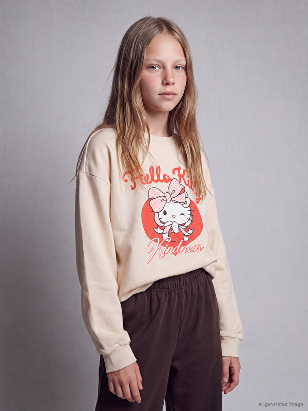 LCW Kids Hello Kitty Printed Sweatshirt