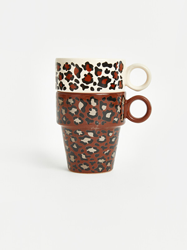 LCW HOME Leopard Print Mug Set 2 Pack