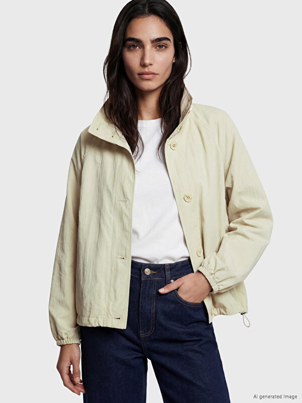 LCW Vision Dik Yaka Oversize Kadın Mont