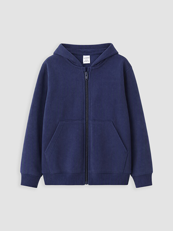 LC WAIKIKI Boy Navy Zip-Up Sweatshirt