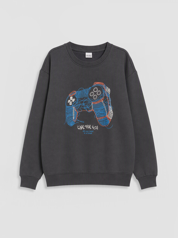 LCW Kids Printed Boys' Thick Sweatshirt