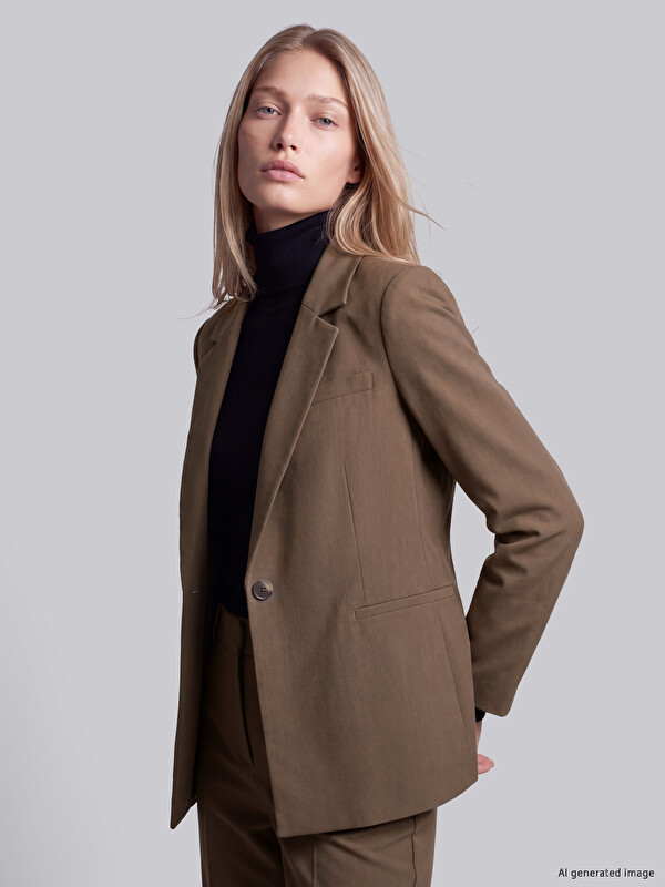 LCW Vision Woman Brown Blazer
