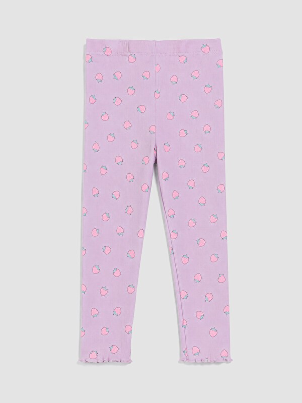 LC WAIKIKI Girls' Printed Ribbed Leggings