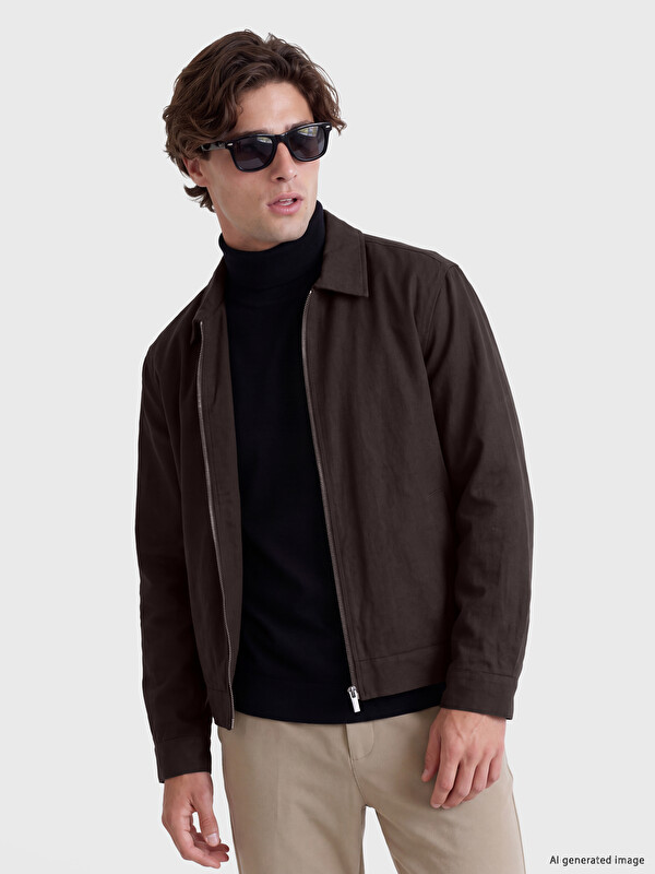 LCW Vision Regular Fit Collared Neck Men's Jacket