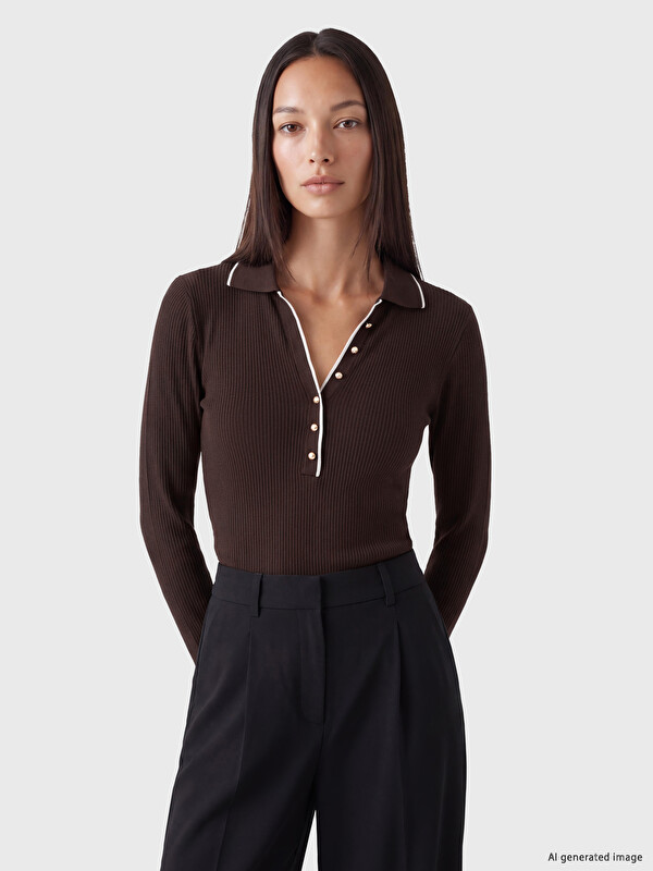 LCW EVERYDAY Polo Yaka Kadın Body