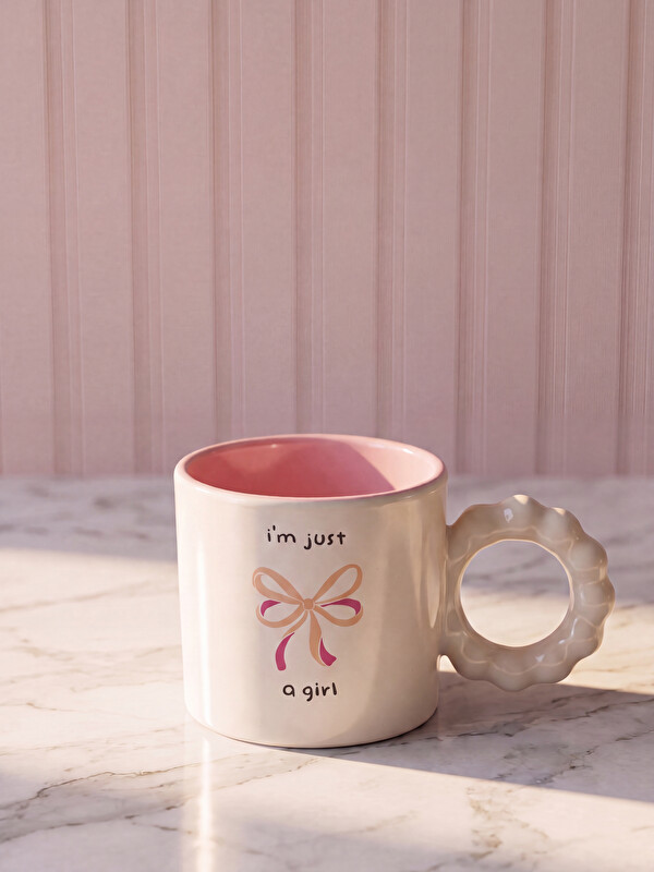 LCW HOME Slogan Printed Ceramic Mug 260 ml