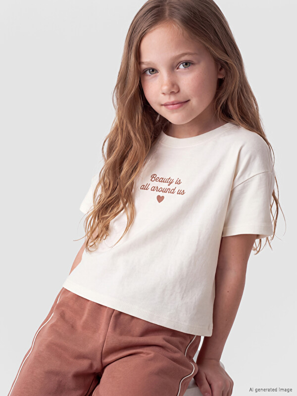 LCW Kids Set za djevojčice sa okruglim izrezom