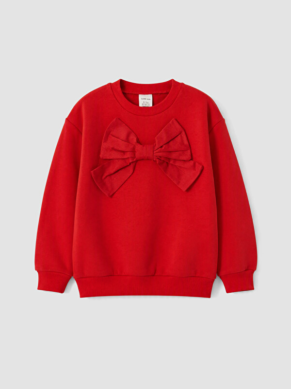 LCW Kids Embroidered Girls' Thick Sweatshirt