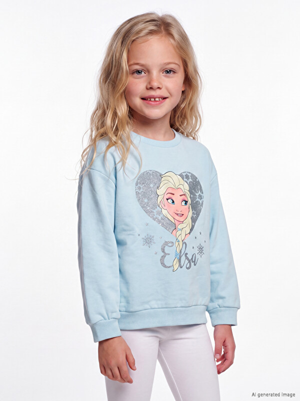 LCW Kids Frozen Printed Girls' Sweatshirt