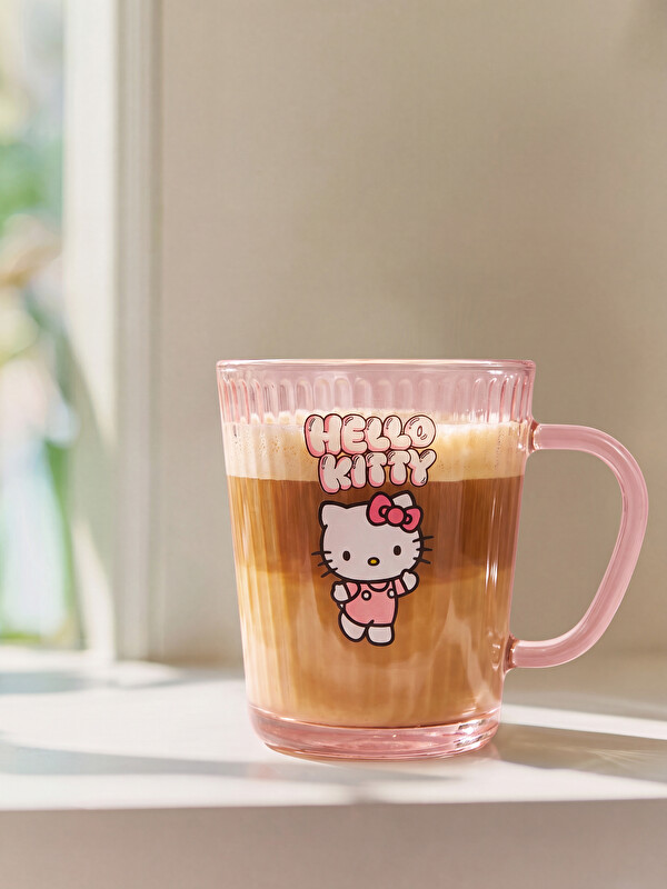LCW HOME Hello Kitty Printed Glass Mug 380 ml