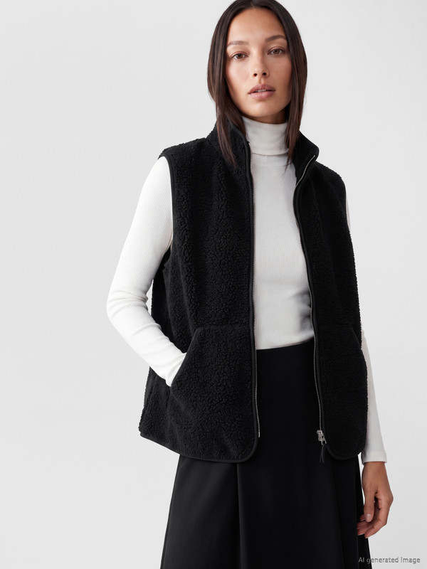 LCW EVERYDAY Mock Neck Women's Plush Gilet