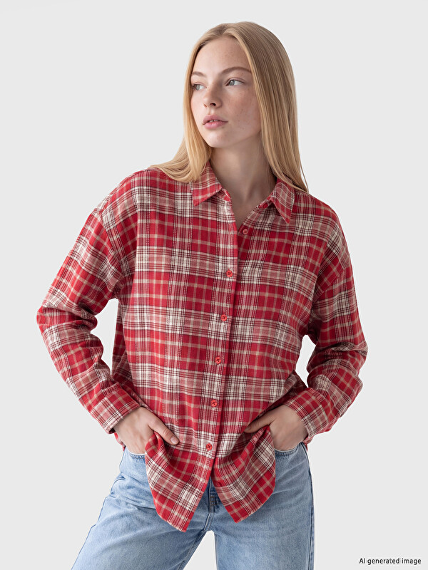 XSIDE Plaid Oversize Women's Lumberjack Shirt