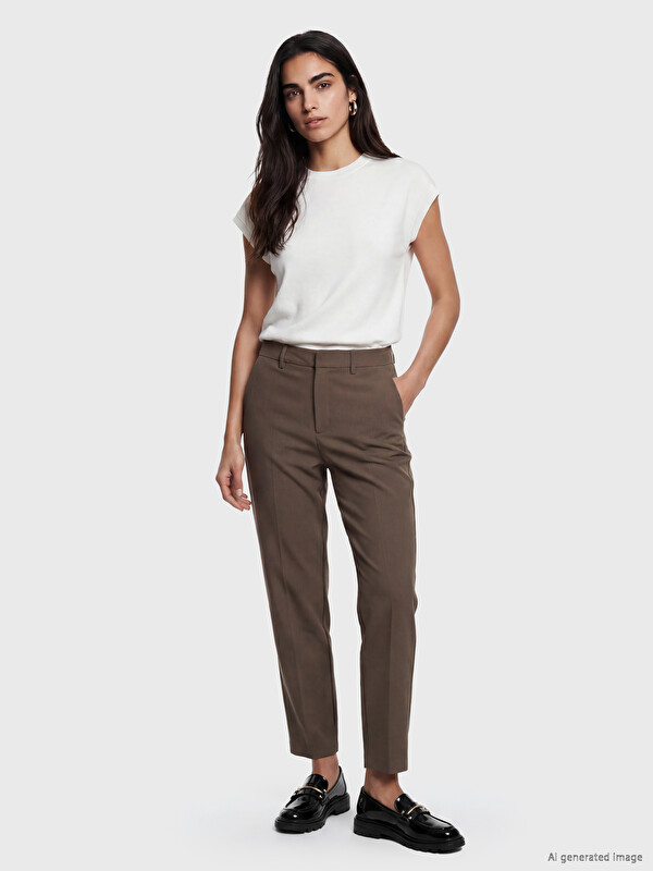 LCW Vision Slim Fit Women's Fabric Trousers
