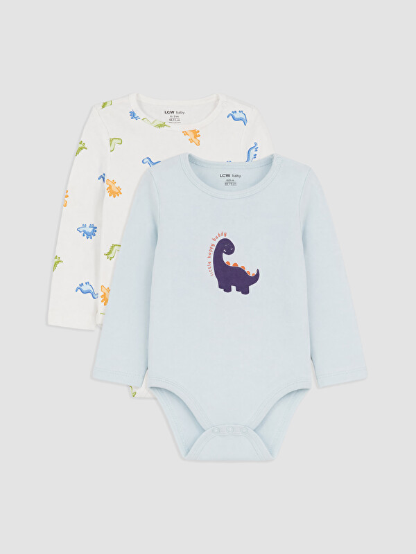 LC WAIKIKI Printed Baby Boys' Snap Bodysuit 2 Pack