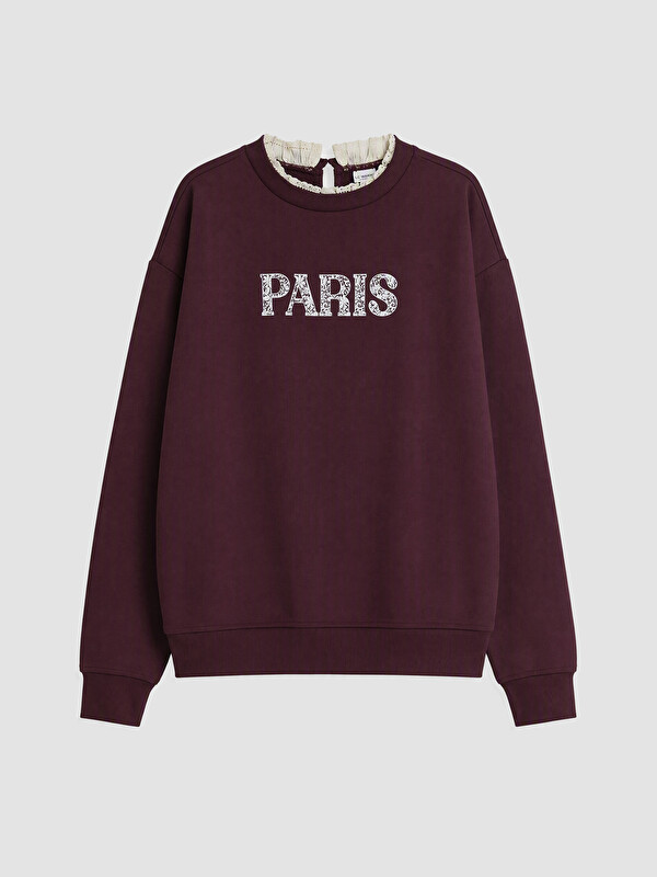 LCW Kids Paris Printed Girls' Thick Sweatshirt