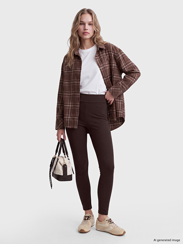 LCW Vision Femër Ngjyre Kafe Leggins