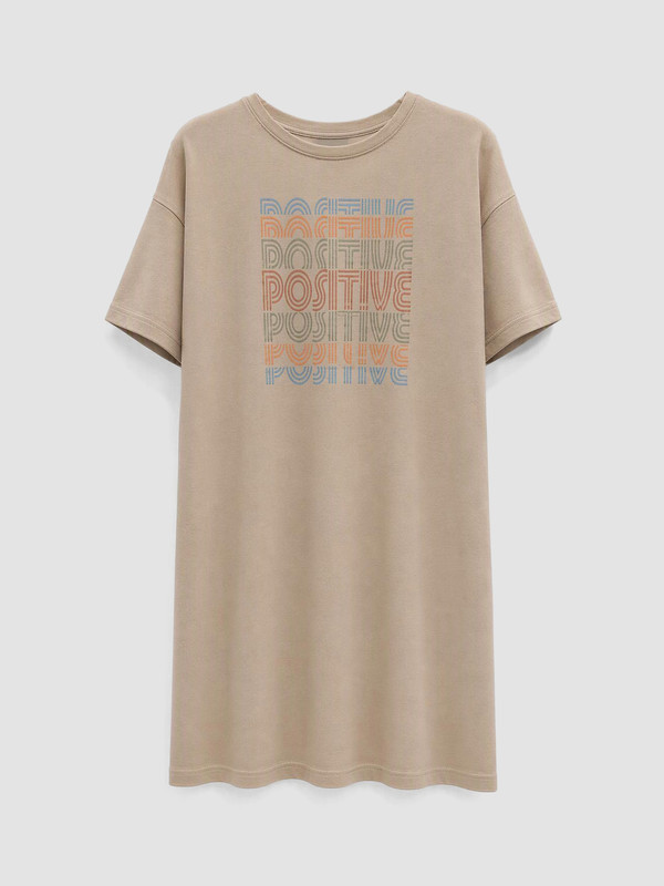 LCW DREAM Crew Neck Printed Women's Nightdress