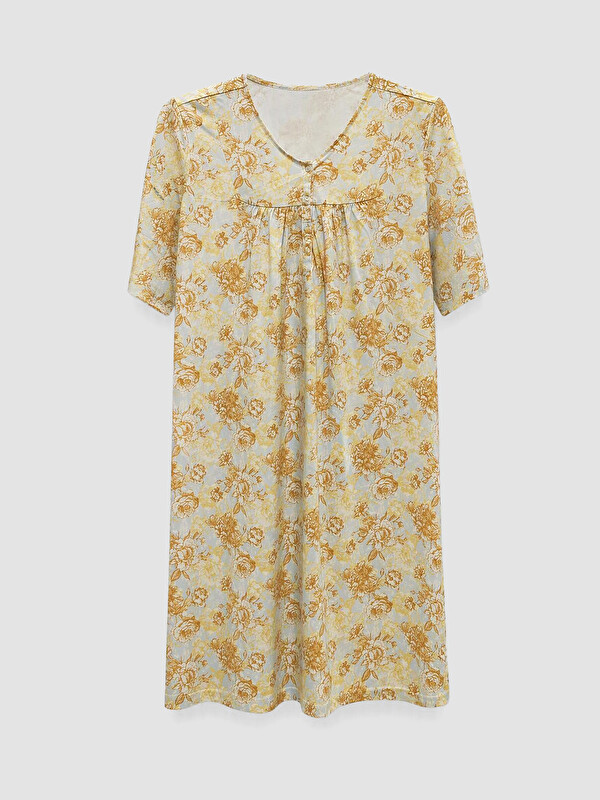 LCW DREAM V Neck Floral Women's Nightdress