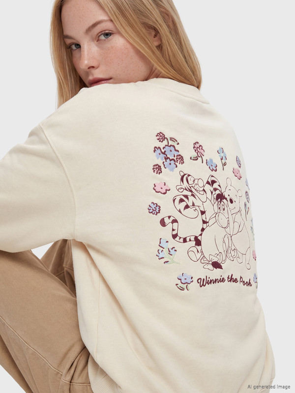 XSIDE Bluzë sportive e stampuar Winnie the Pooh për gra