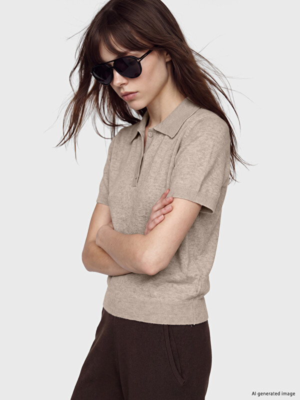 LCW Vision Pulover Tricotat cu Guler Polo pentru Femei