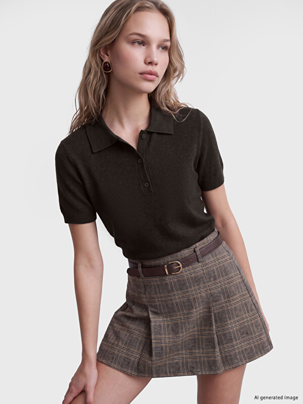 LCW Vision Polo Collar Women's Knitwear Sweater