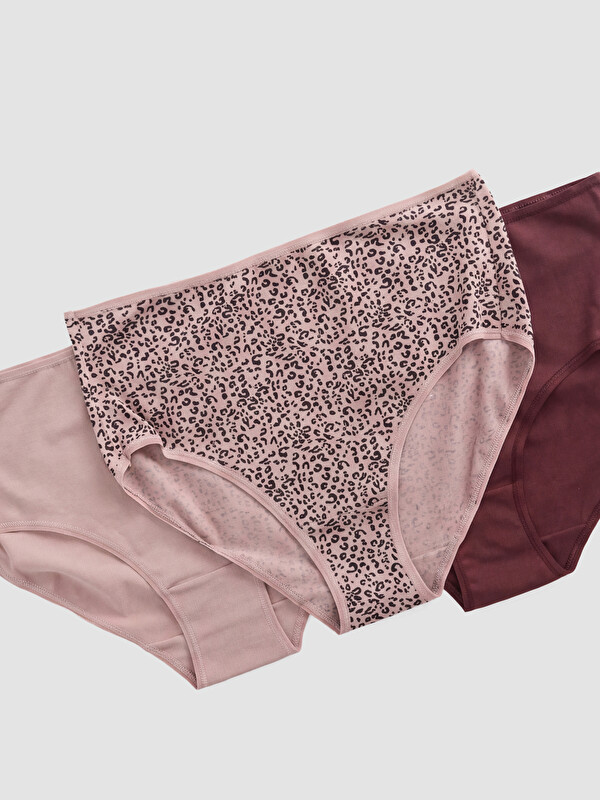 LCW DREAM Leopardenmuster Klassische Slips 3er-Pack