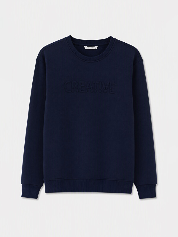 LCW Vision Crew Neck Printed Men's Thick Sweatshirt