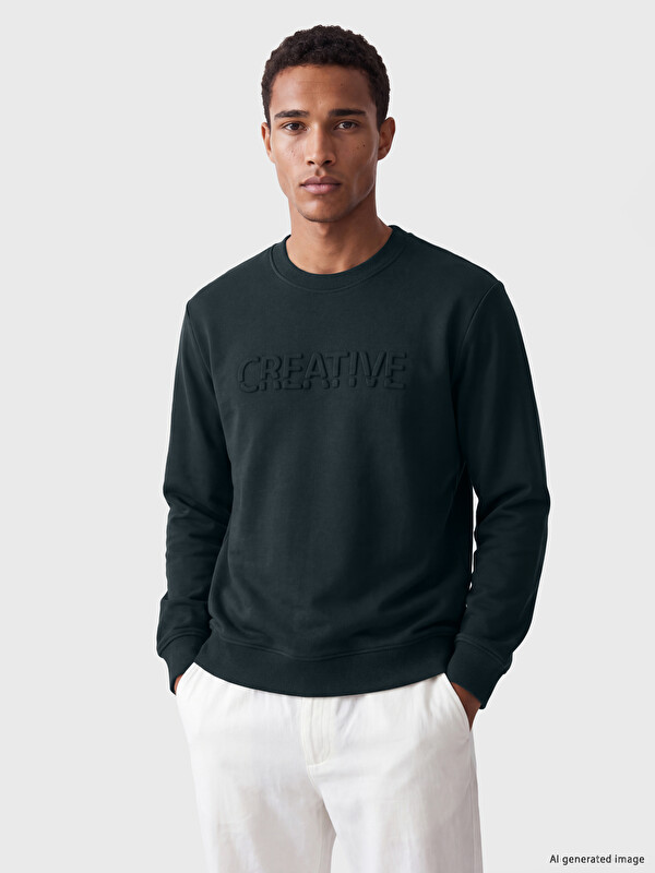 LCW Vision Crew Neck Thick Men's Sweatshirt