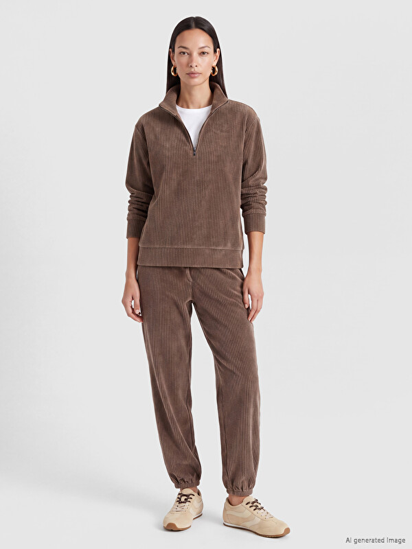 LCW EVERYDAY Women's Velvet Jogger Sweatpants