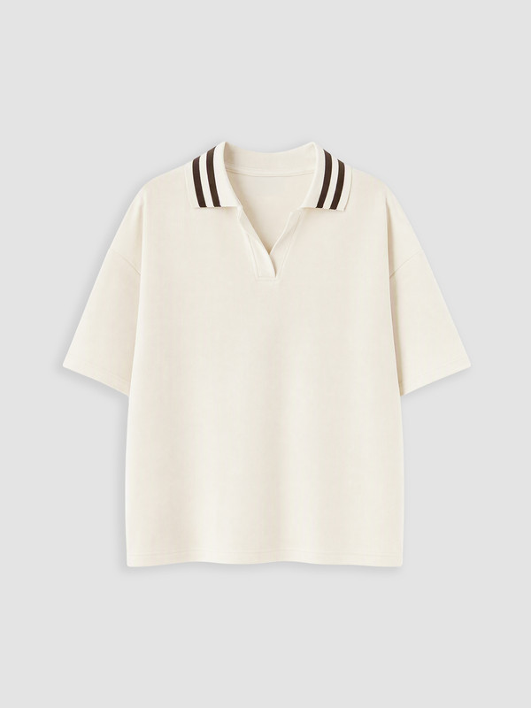 LCW Kids Polo Yaka Kız Çocuk Soft Touch Tişört