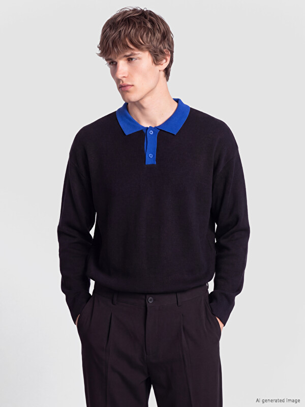 XSIDE Polo Collar Men's Knitwear Sweater