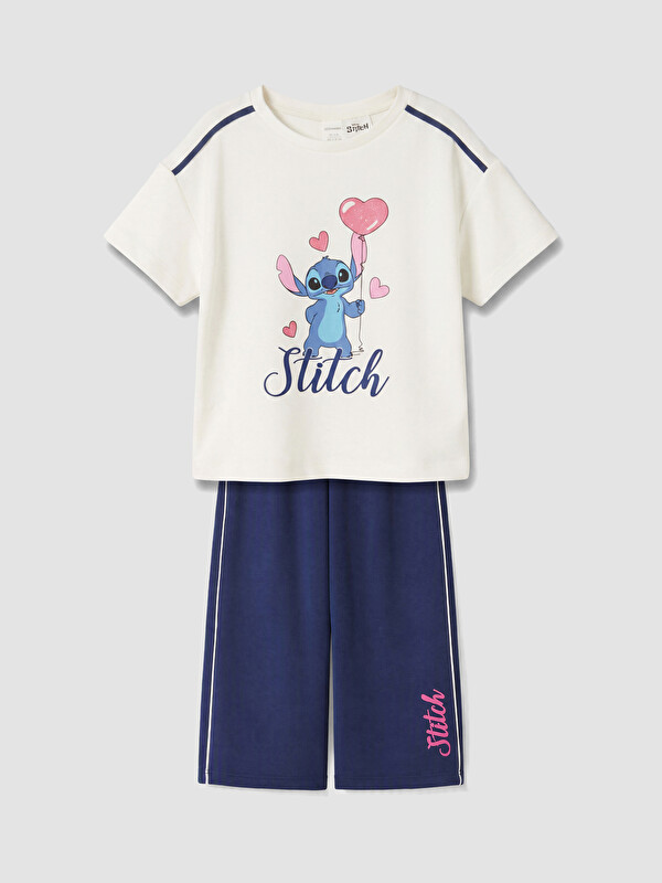 LCW Kids stitch принтті қыздарға арналған жинақ