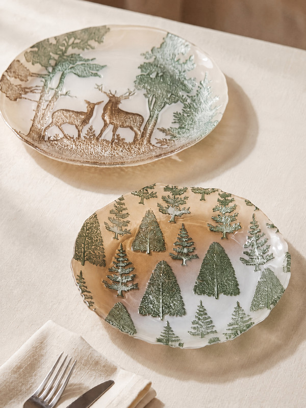 LCW HOME Glass Serving Tray 27 cm