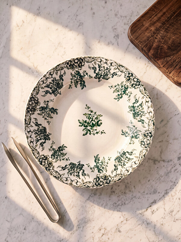 LCW HOME Çiçek Desenli Yuvarlak Tabak