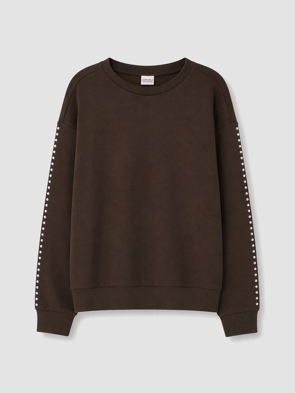 LCW Kids Taşlı Kız Çocuk Soft Touch Sweatshirt