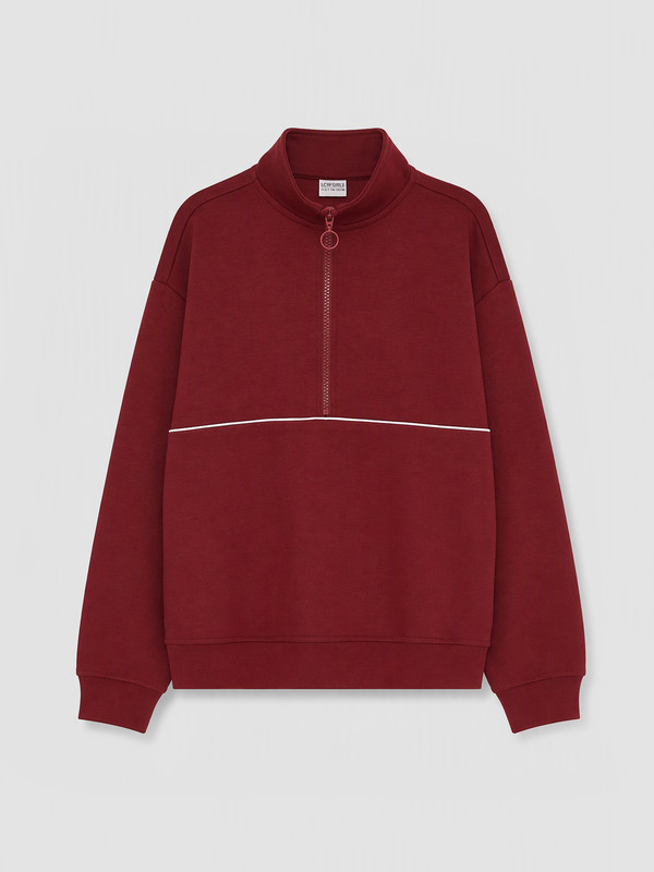 LCW Kids Dik Yaka Kız Çocuk Soft Touch Sweatshirt